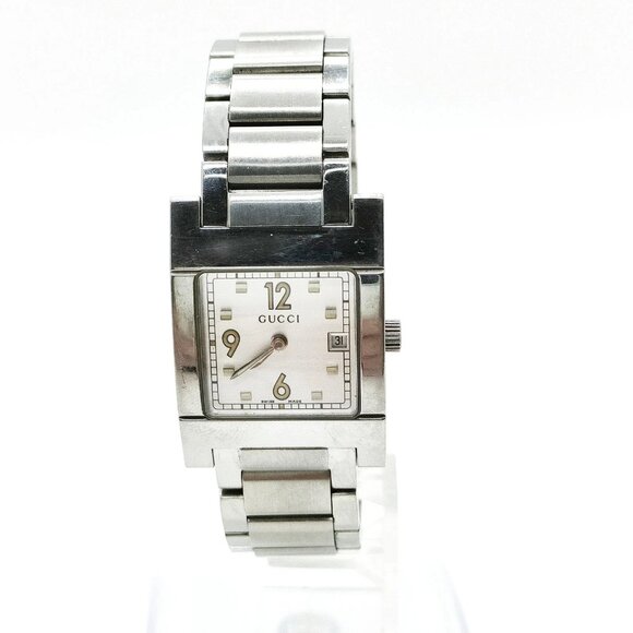 Authentic Gucci Watch 7700L 24mm Women's Whites X Silver mn156-111825 - Picture 1 of 9